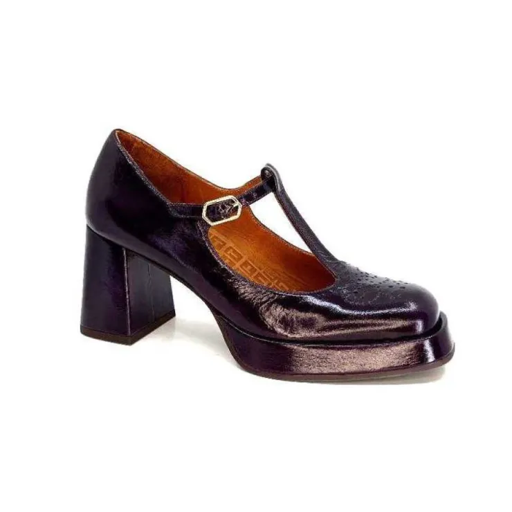 Chie Mihara Kaime Cuir Vernis Grape*Femme Escarpins