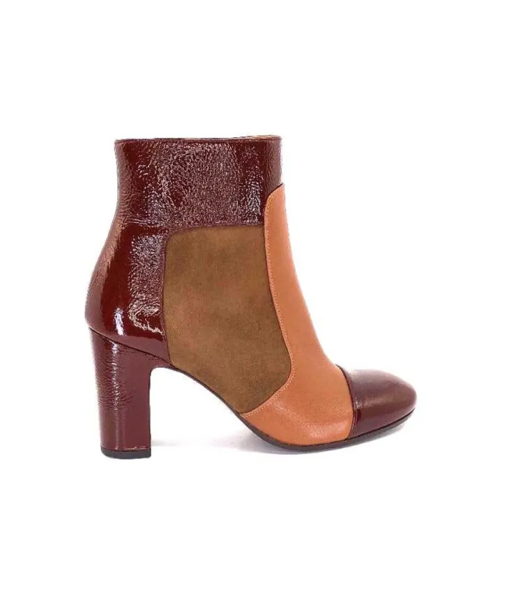 Chie Mihara Wetop Cuir, Cuir Vernis, Daim Marron*Femme Bottines