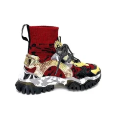 Ivoire0255a Cljd F033 Rouge - Dore*Femme Baskets