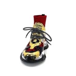 Ivoire0255a Cljd F033 Rouge - Dore*Femme Baskets