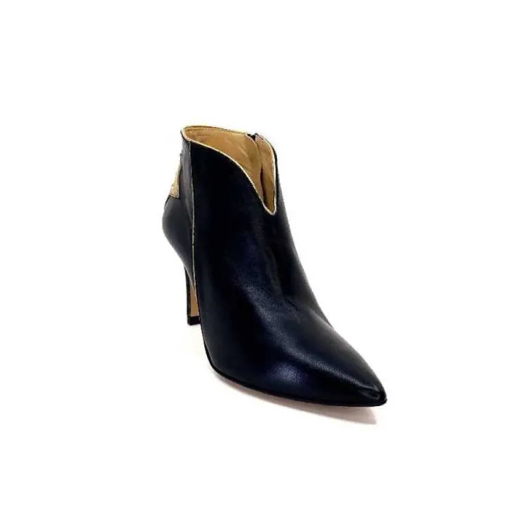creatis Magic Cuir Noir Rouge Or*Femme Bottines