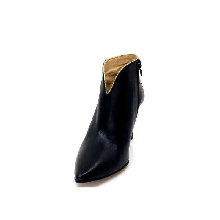 creatis Magic Cuir Noir Rouge Or*Femme Bottines