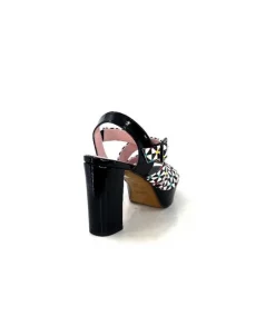 Dansi 5580 Duma Cuir Noir Multi*Femme Sandales