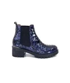 Minka Dinka Cuir Vernis Coco Bleu*Femme Bikers