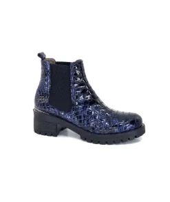 Minka Dinka Cuir Vernis Coco Bleu*Femme Bikers