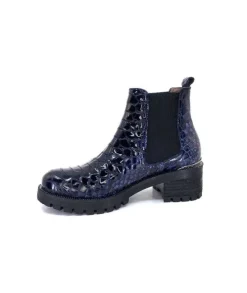Minka Dinka Cuir Vernis Coco Bleu*Femme Bikers