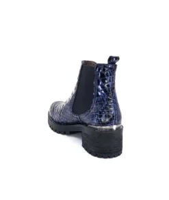 Minka Dinka Cuir Vernis Coco Bleu*Femme Bikers