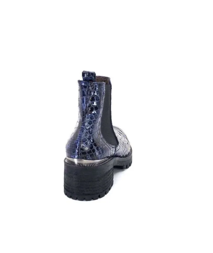 Minka Dinka Cuir Vernis Coco Bleu*Femme Bikers