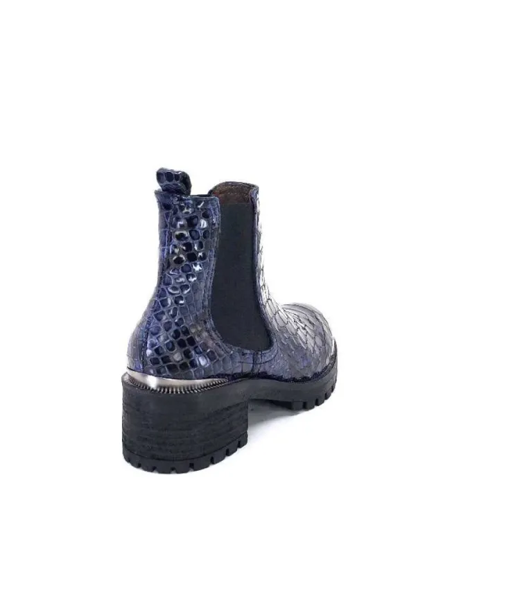 Minka Dinka Cuir Vernis Coco Bleu*Femme Bikers