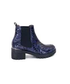 Minka Dinka Cuir Vernis Coco Bleu*Femme Bikers
