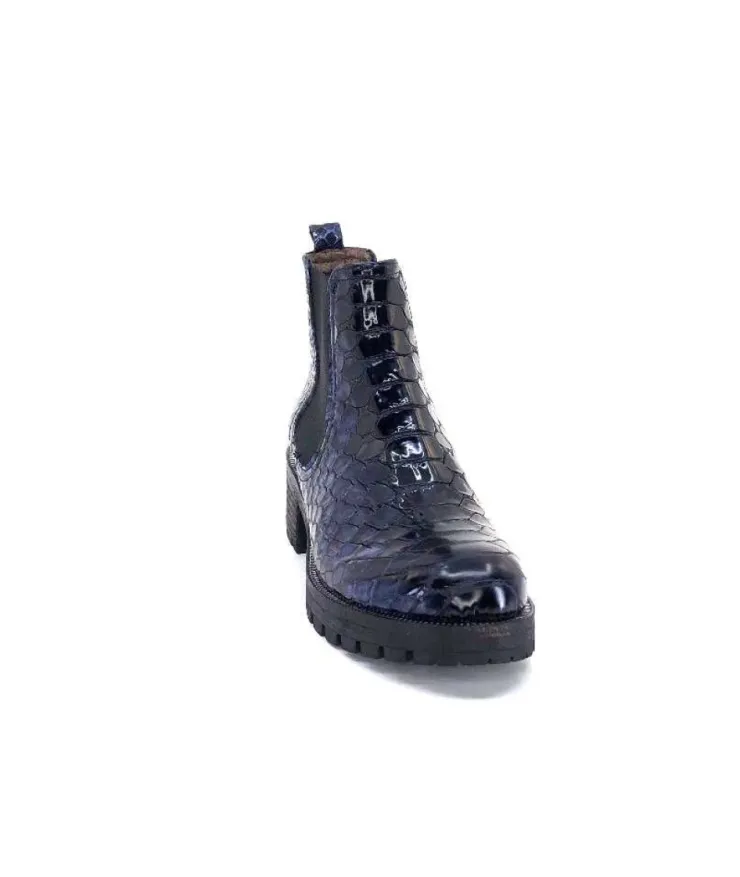Minka Dinka Cuir Vernis Coco Bleu*Femme Bikers