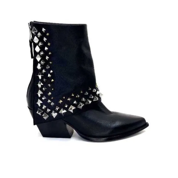 Elena iachi E3710 Cuir Noir*Femme Bottines