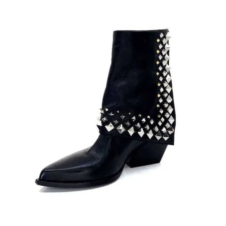 Elena iachi E3710 Cuir Noir*Femme Bottines