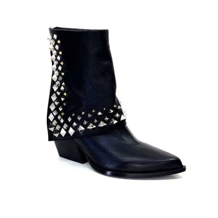 Elena iachi E3710 Cuir Noir*Femme Bottines