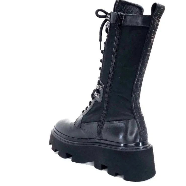 Elena iachi E2992-T Cuir Noir Textile Noir*Femme Bottines
