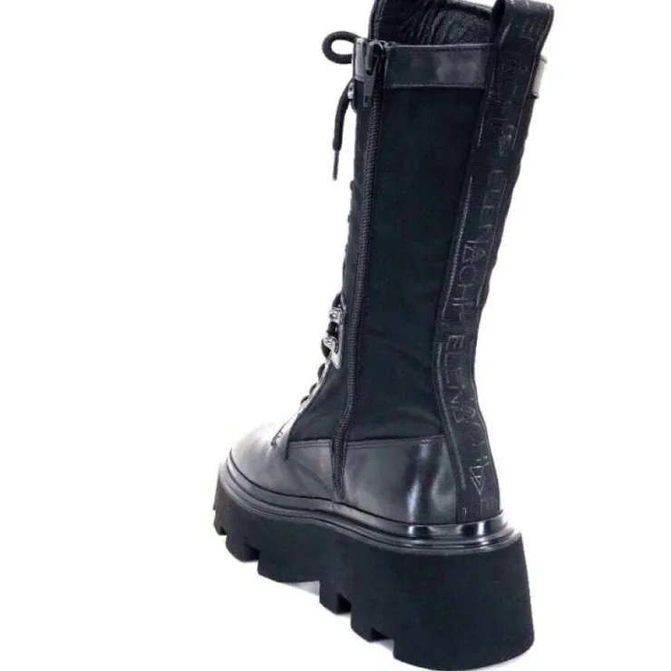 Elena iachi E2992-T Cuir Noir Textile Noir*Femme Bottines