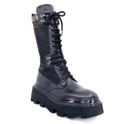 Elena iachi E2992-T Cuir Noir Textile Noir*Femme Bottines
