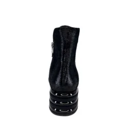 Elue Par Nous Maculotte Cuir Irise Noir Vernis Noir*Femme Bottines