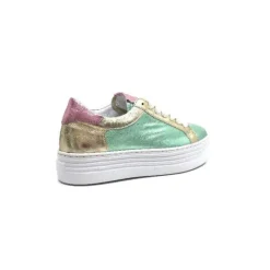 Elue Par Nous Nany Cuir Metal Vert*Femme Baskets