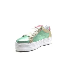 Elue Par Nous Nany Cuir Metal Vert*Femme Baskets
