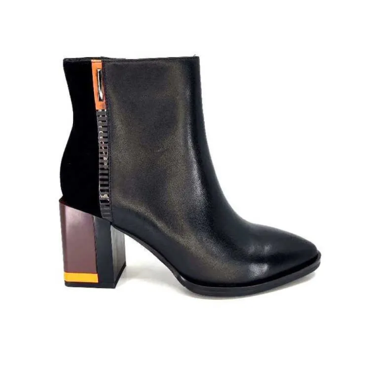 Elue Par Nous Palpe Cuir Noir*Femme Bottines