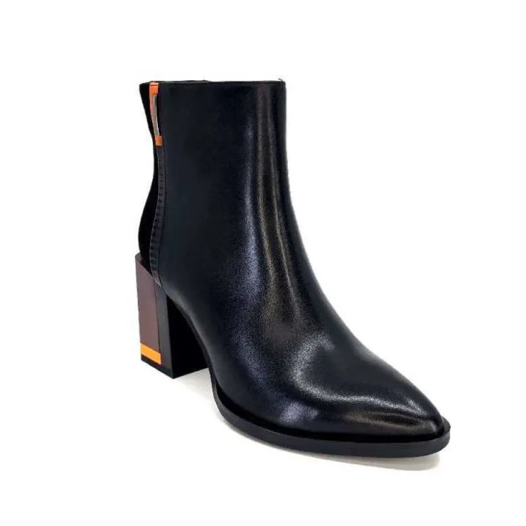 Elue Par Nous Palpe Cuir Noir*Femme Bottines