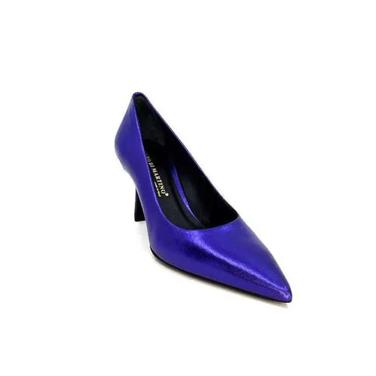 moon flower - enzo di martino Enzo Di Martino Eli 702 Cuir Metallique Violet*Femme Escarpins