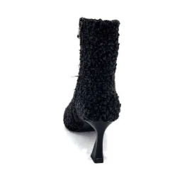 moon flower - enzo di martino Enzo Di Martino Eli 716 Cuir & Textile Noir*Femme Bottines