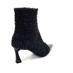 moon flower - enzo di martino Enzo Di Martino Eli 716 Cuir & Textile Noir*Femme Bottines