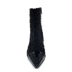 moon flower - enzo di martino Enzo Di Martino Eli 716 Cuir & Textile Noir*Femme Bottines