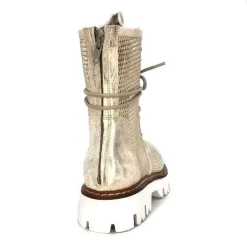 Fru.it 7595 Cuir Blanc Dore*Femme Bottines Eté