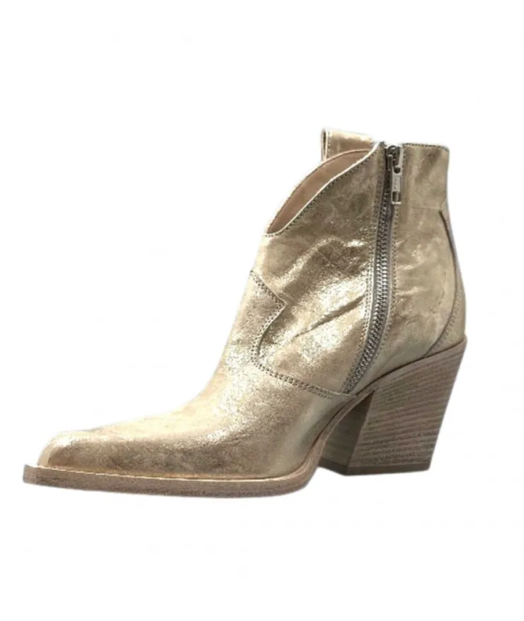 Fru.it 7952 Cuir Metal Brush Or*Femme Santiags