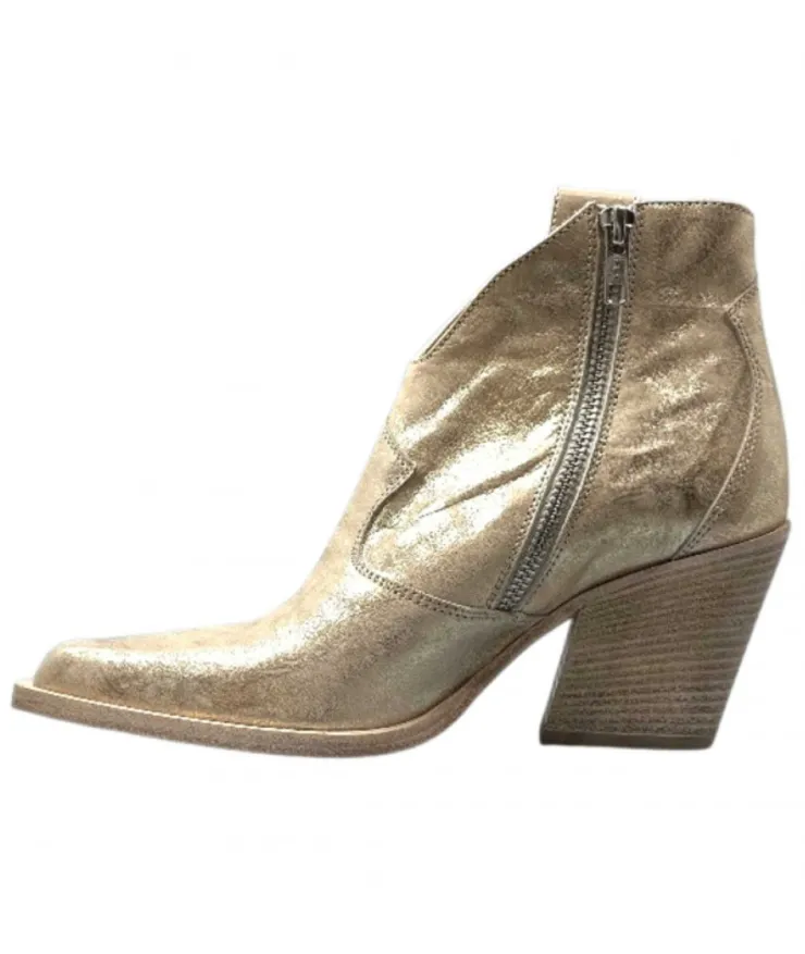 Fru.it 7952 Cuir Metal Brush Or*Femme Santiags