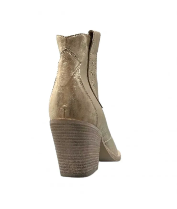 Fru.it 7952 Cuir Metal Brush Or*Femme Santiags