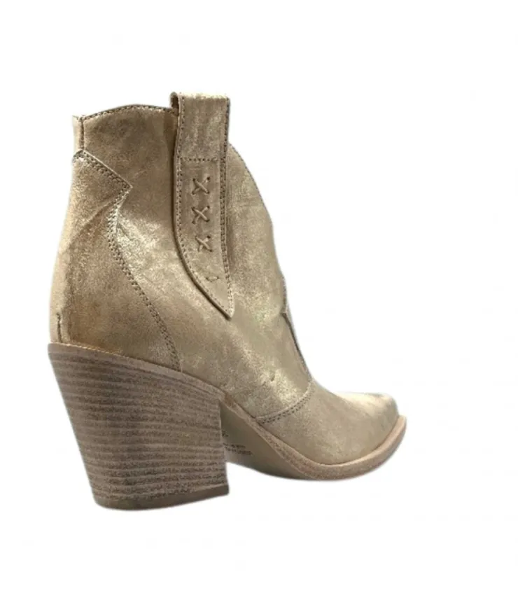 Fru.it 7952 Cuir Metal Brush Or*Femme Santiags
