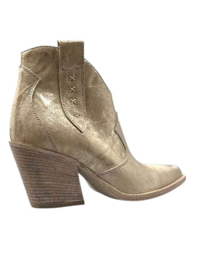Fru.it 7952 Cuir Metal Brush Or*Femme Santiags