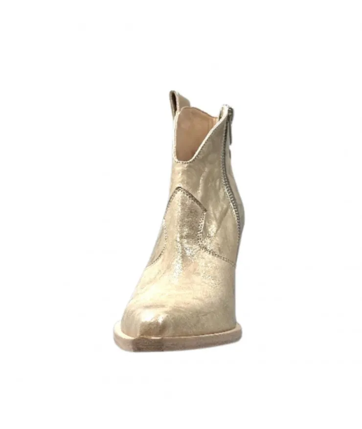 Fru.it 7952 Cuir Metal Brush Or*Femme Santiags