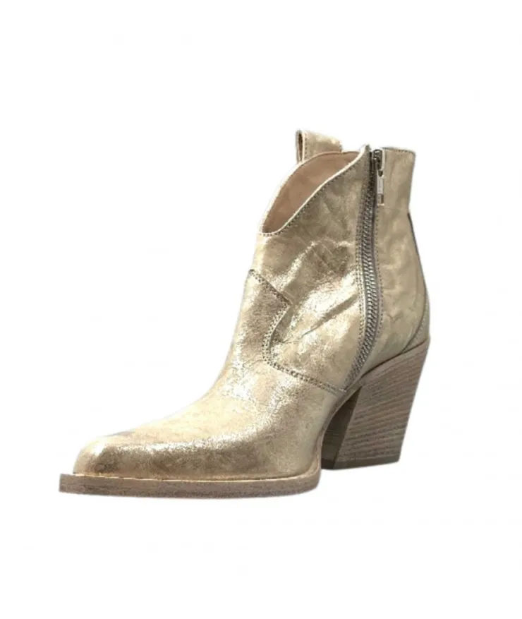 Fru.it 7952 Cuir Metal Brush Or*Femme Santiags