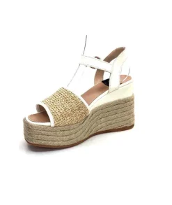 Gaimo Edi Cuir Blanc & Raffia*Femme Plateformes