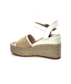 Gaimo Edi Cuir Blanc & Raffia*Femme Plateformes