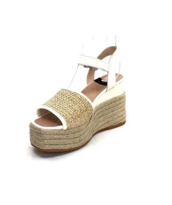 Gaimo Edi Cuir Blanc & Raffia*Femme Plateformes