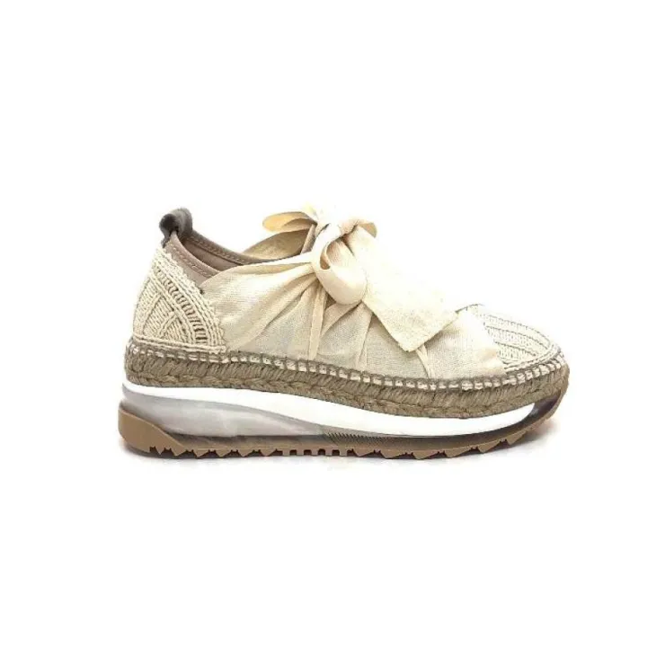 Gaimo Venus Crochet Textile Beige*Femme Baskets