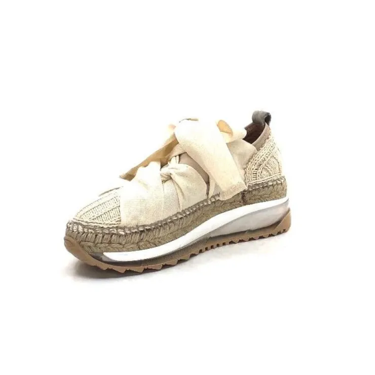 Gaimo Venus Crochet Textile Beige*Femme Baskets