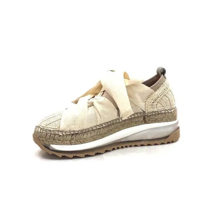 Gaimo Venus Crochet Textile Beige*Femme Baskets