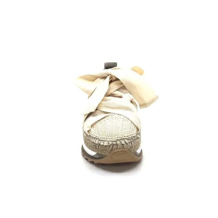 Gaimo Venus Crochet Textile Beige*Femme Baskets