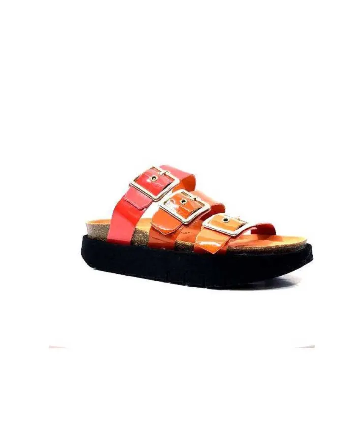 genuins factory s.l Genuins G104873 Cuir Vernis Orange*Femme Plagettes