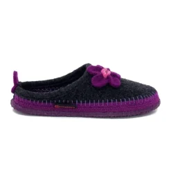 Giesswein Norheim Laine Antracite Violet*Femme Pantoufles