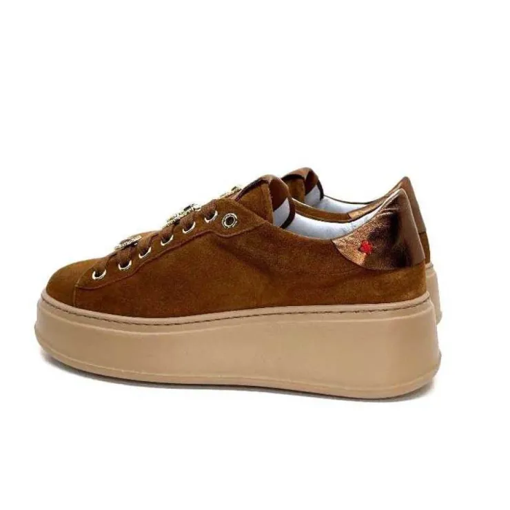 GioPiu Pia 102 A Daim Camel*Femme Baskets