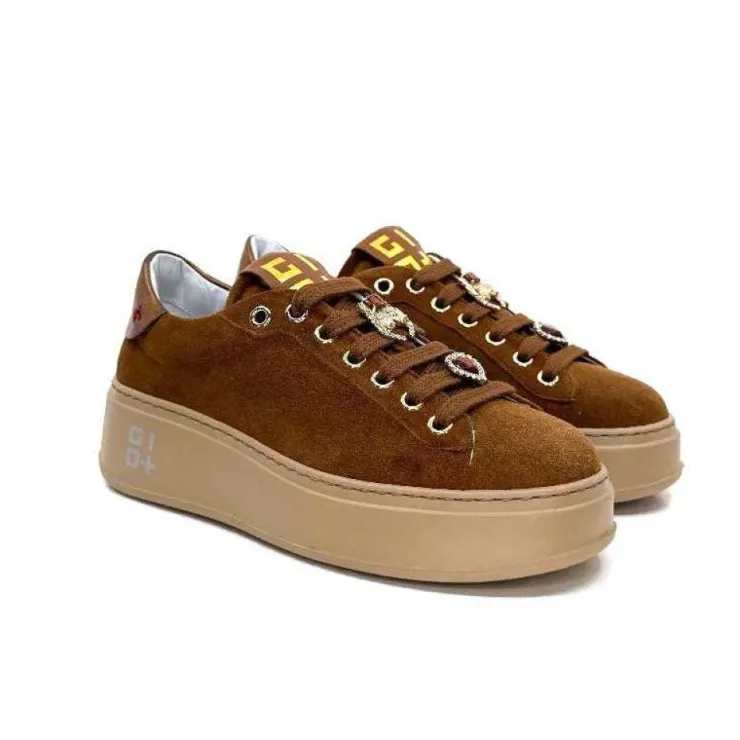 GioPiu Pia 102 A Daim Camel*Femme Baskets