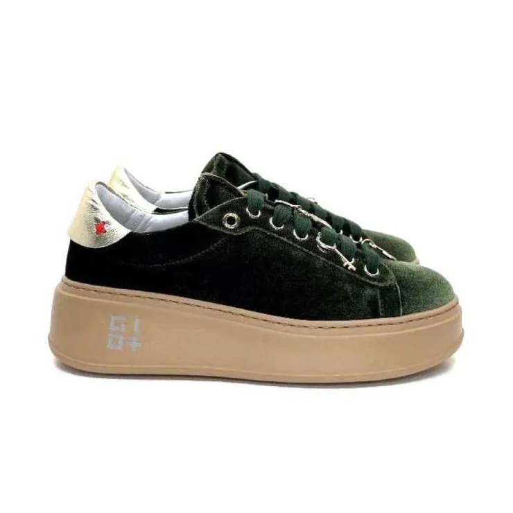 GioPiu Pia 104A Velour Vert*Femme Baskets
